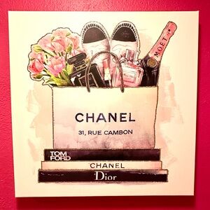 Chanel Dior etc Canvas Wall Art 23” x 23” x 1.5”